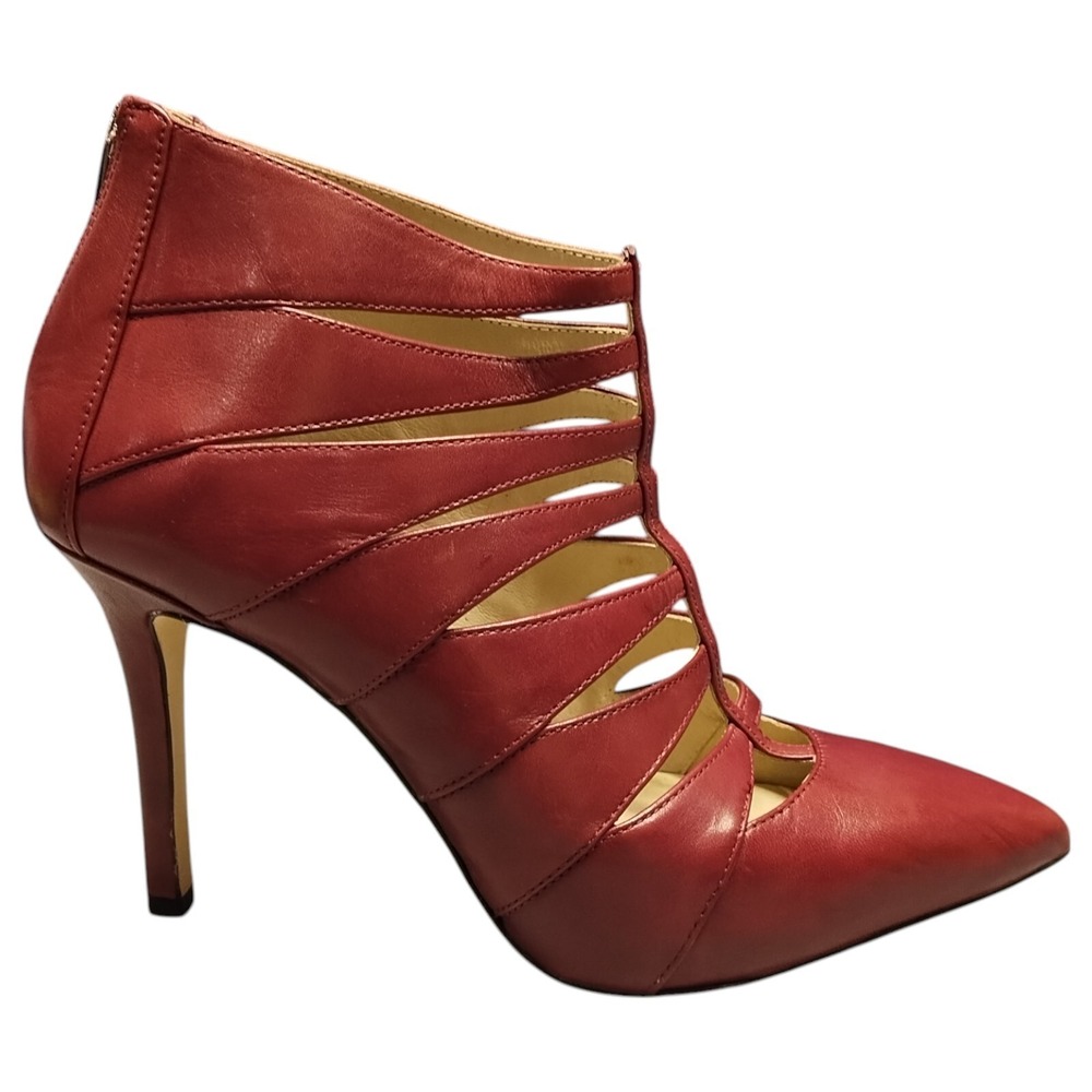 Michael Kors Mavis Back Zip Stiletto Heels Womens US 9M Burgundy Pointed Toe - Picture 1 of 11
